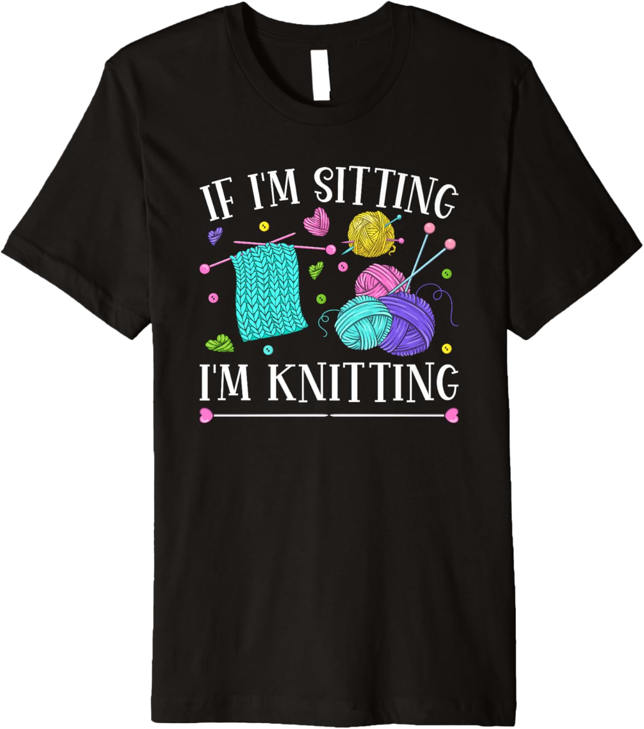 Funny Knitting Sitting Yarn Crochet Knitter Premium Yarn Supply | High Search Volume | Customer Favorite