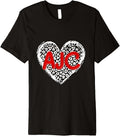 AJC Red Initials Leopard Cheetah Heart Trendy Premium Apparel Premium Print Best Seller Look