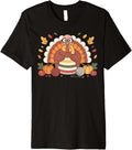 Thanksgiving Turkey Knitting Sweater with Pumpkins and Yarn Premium Sweater | Top Rated | Perfect for Crafters