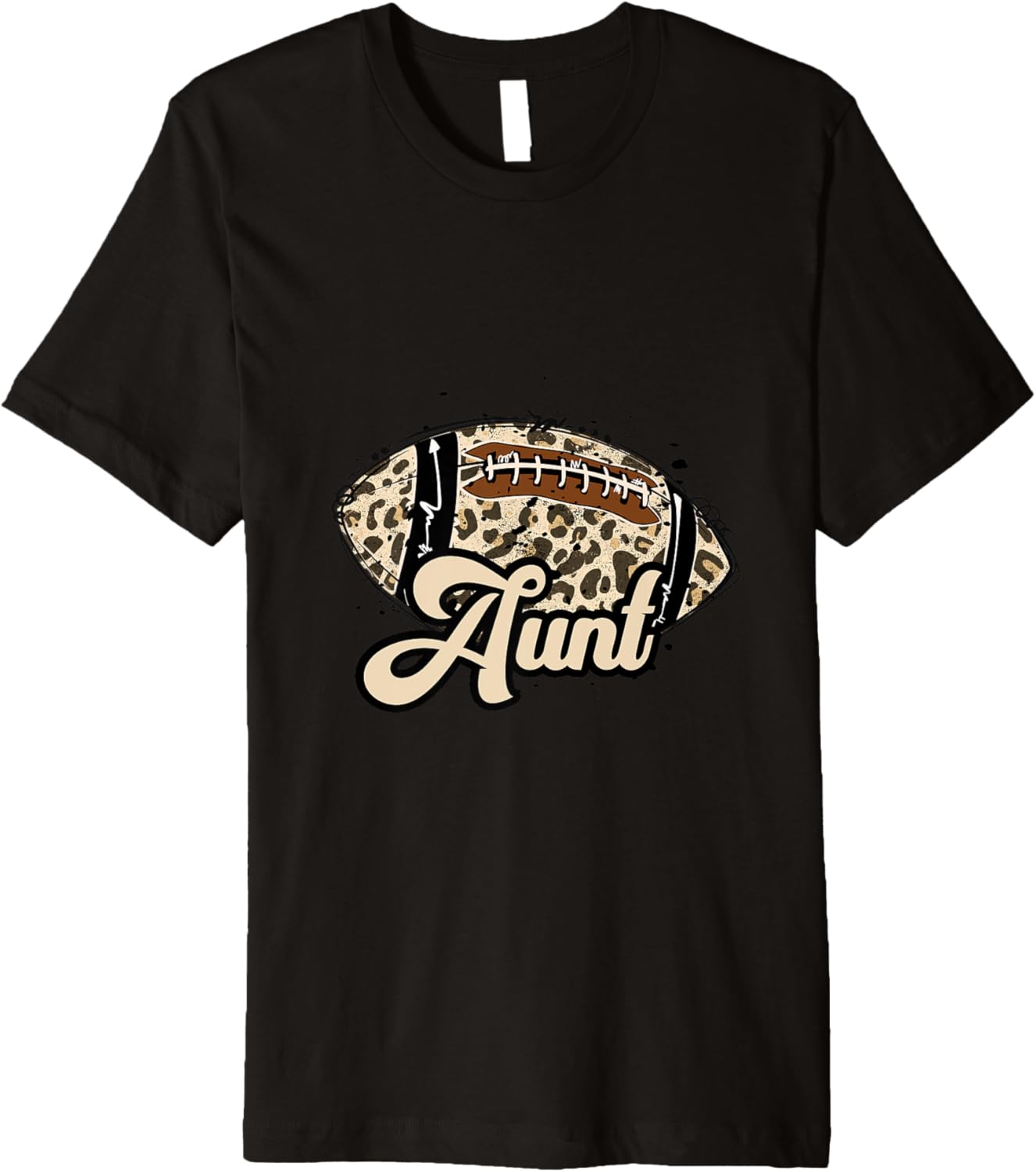 Football Aunt Leopard Cheetah Print Ball Trendy Cute School Premium Apparel Streetwear Style Hot Right Now