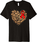 Cheetah Leopard Heart Girls animal Print Aids Day Ribbon Red Premium Apparel Viral TikTok Find Gift Ready