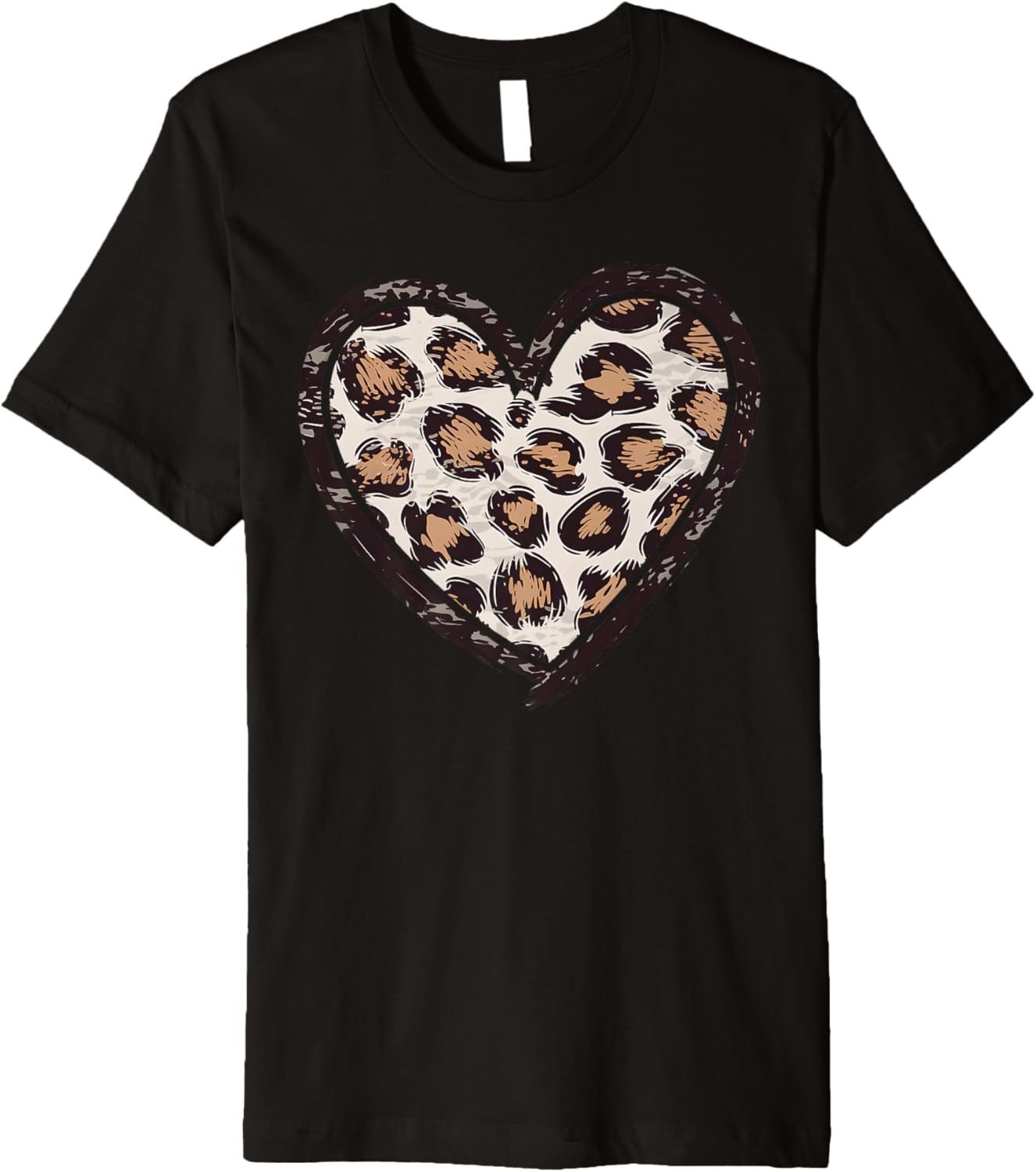 Cheetah Leopard Heart girls animal cool Print Premium Apparel Comfort Fit Best Seller Look