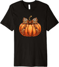 Halloween Coquette Pumpkin with Cheetah Spots Print Bow Cute Premium Apparel Comfort Fit Gift Ready