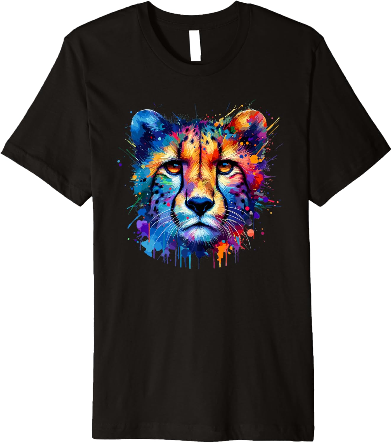 Splash Art Cheetah Lover Wildlife Safari Zoo Cheetahs Premium Apparel Streetwear Style Fan Favorite