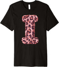 Letter I Cheetah Leopard Print Pink Initial Zebra Matching Premium Apparel Streetwear Style Best Seller Look