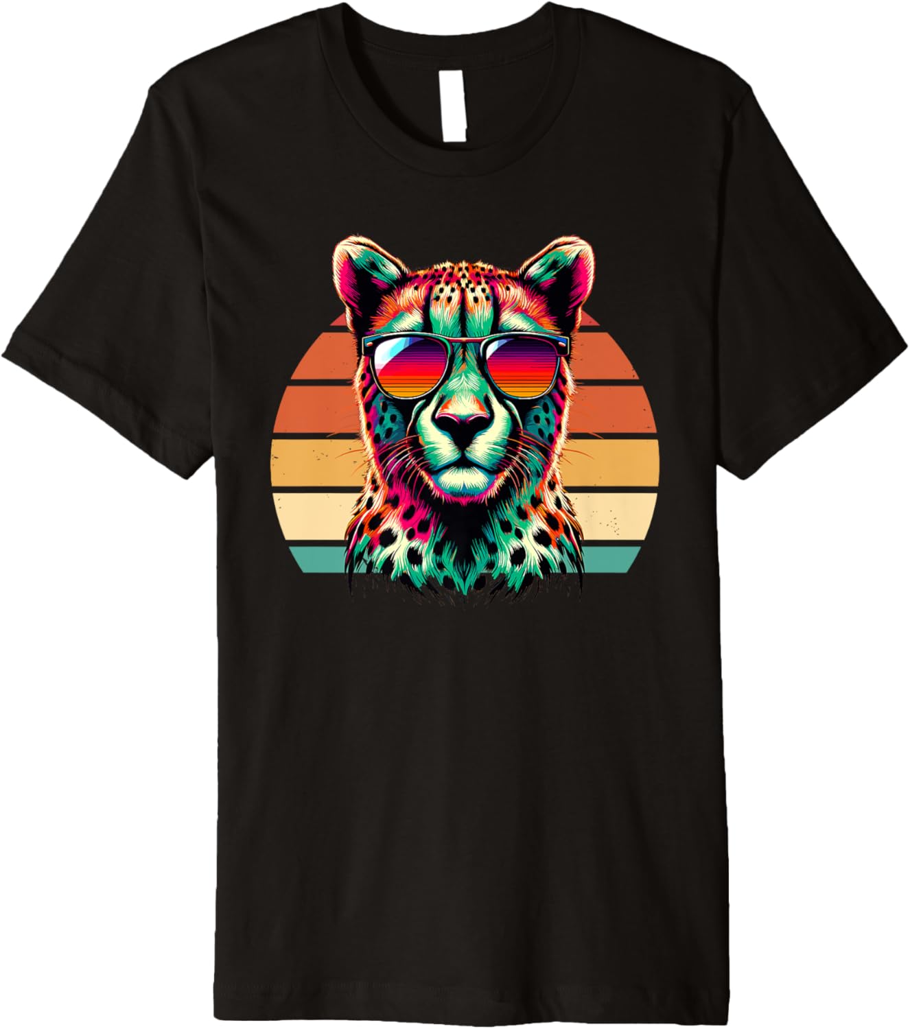 Pop Art Sunglasses Cheetah Lover Wildlife Safari Cheetahs Premium Apparel Trending US Gift Ready