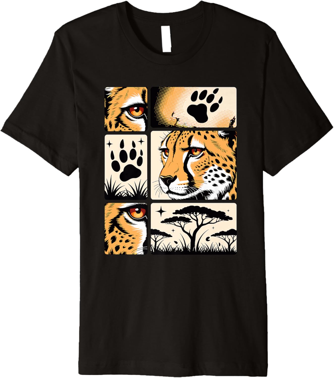 Comic Strips Art Cheetah Cheetahs Premium Apparel Trending US Everyday Wear
