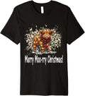 Merry Moo rry Christmas Cheetah Leopard Print Highland Cow Premium Apparel High Search Demand Everyday Wear