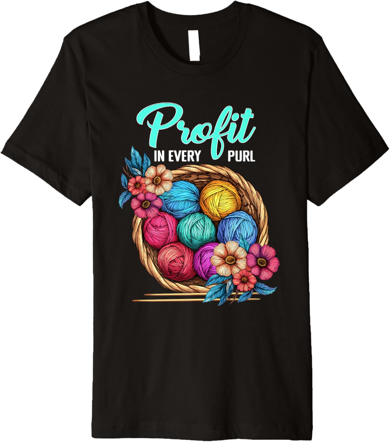 Profit In Every Purl Knitting Humor Funny Saying Yarn Lovers Premium Yarn Supply | Trending 2025 | Perfect for Crafters