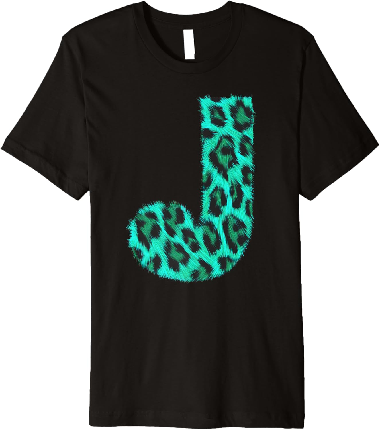Letter J Cheetah Leopard Print Blue Initial Zebra Matching Premium Apparel Viral TikTok Find Everyday Wear