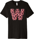Letter W Cheetah Leopard Print Pink Initial Zebra Matching Premium Apparel Premium Print Best Seller Look