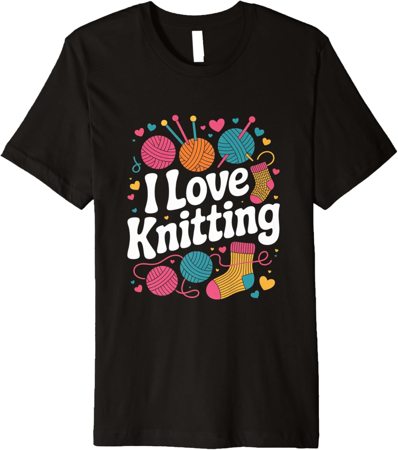 I Love Knitting Colorful Yarn Balls Heart Premium Yarn Supply | Trending 2025 | Customer Favorite