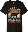 Cheetah Vintage Just A Girl Who Loves Cheetahs Premium Apparel Streetwear Style Gift Ready