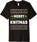 Merry Knitmas Ugly Xmas Sweater Knitting Yarn Christmas Premium Sweater | High Search Volume | Perfect for Crafters