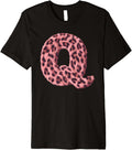Letter Q Cheetah Leopard Print Pink Initial Zebra Matching Premium Apparel High Search Demand Everyday Wear