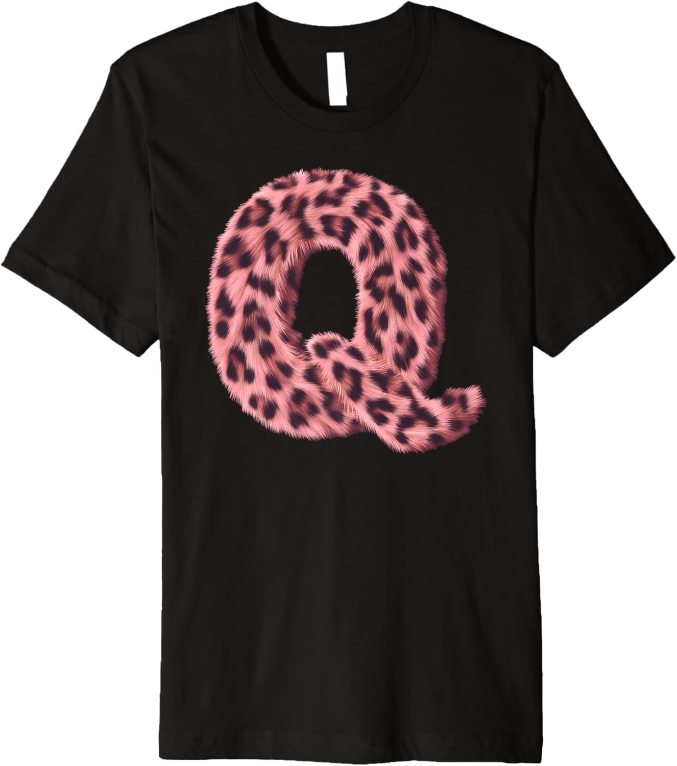 Letter Q Cheetah Leopard Print Pink Initial Zebra Matching Premium Apparel High Search Demand Everyday Wear