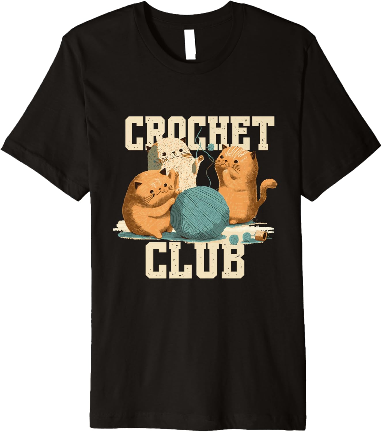 Funny Crochet Club Kittens Playing With Yarn Knitting Premium Yarn Supply | Trending 2025 | High CTR Title