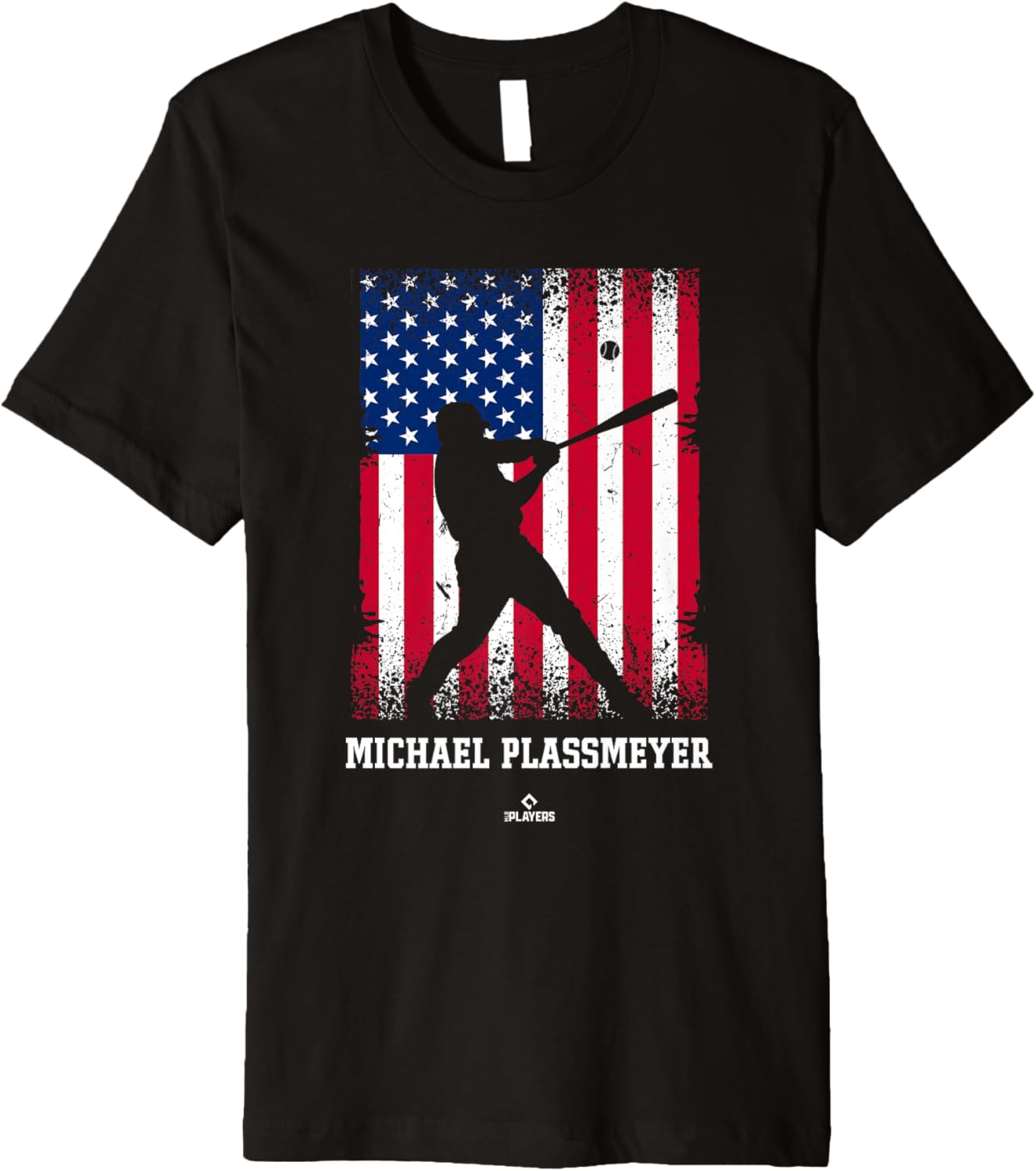American Flag Swing Michael Plassmeyer Prospect Baseball Fan Premium Apparel | US Best Seller