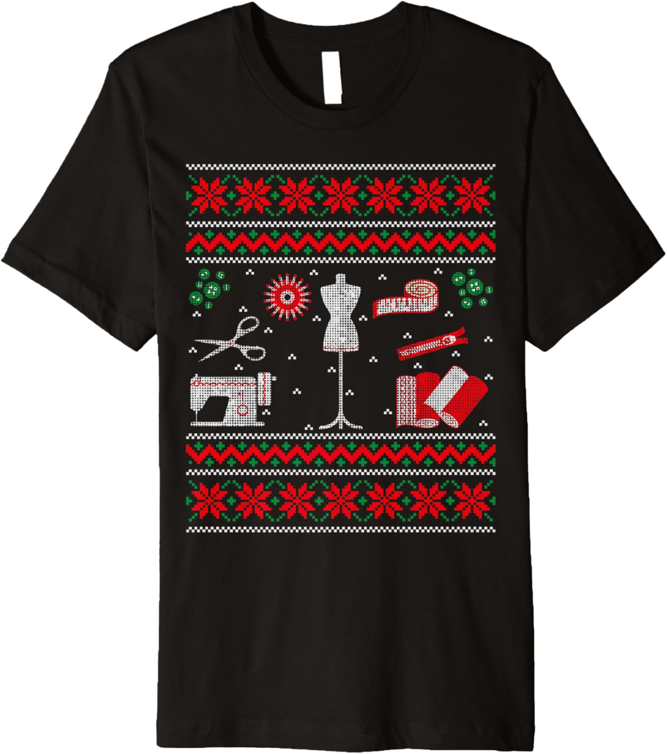Sewing Yarn Quilting Ugly Sweater Sewing Tailor Christmas Premium Sweater | Viral US Pick | Perfect for Crafters