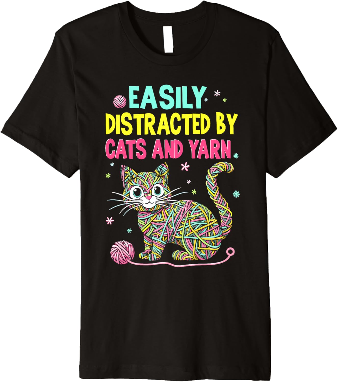 Easily Distracted By Cats And Yarn Knitting Yarn Crochet cat Premium Yarn Supply | High Search Volume | High CTR Title