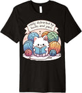 Funny Knitter Easily Distracted By Books And Yarn Knitting Premium Yarn Supply | Trending 2025 | Perfect for Crafters