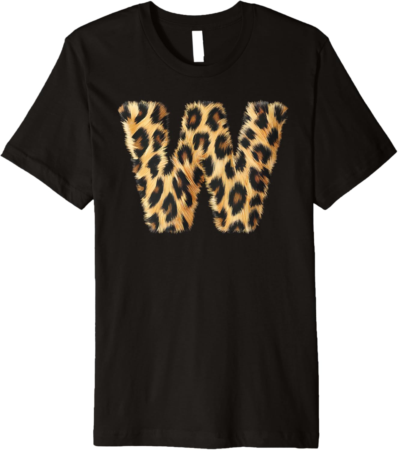 Letter W Cheetah Leopard Initial Print Name Zebra Matching Premium Apparel High Search Demand Gift Ready