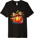 Halloween Pumpkin with Cheetah Coquette Bow Premium Apparel Trending US Hot Right Now