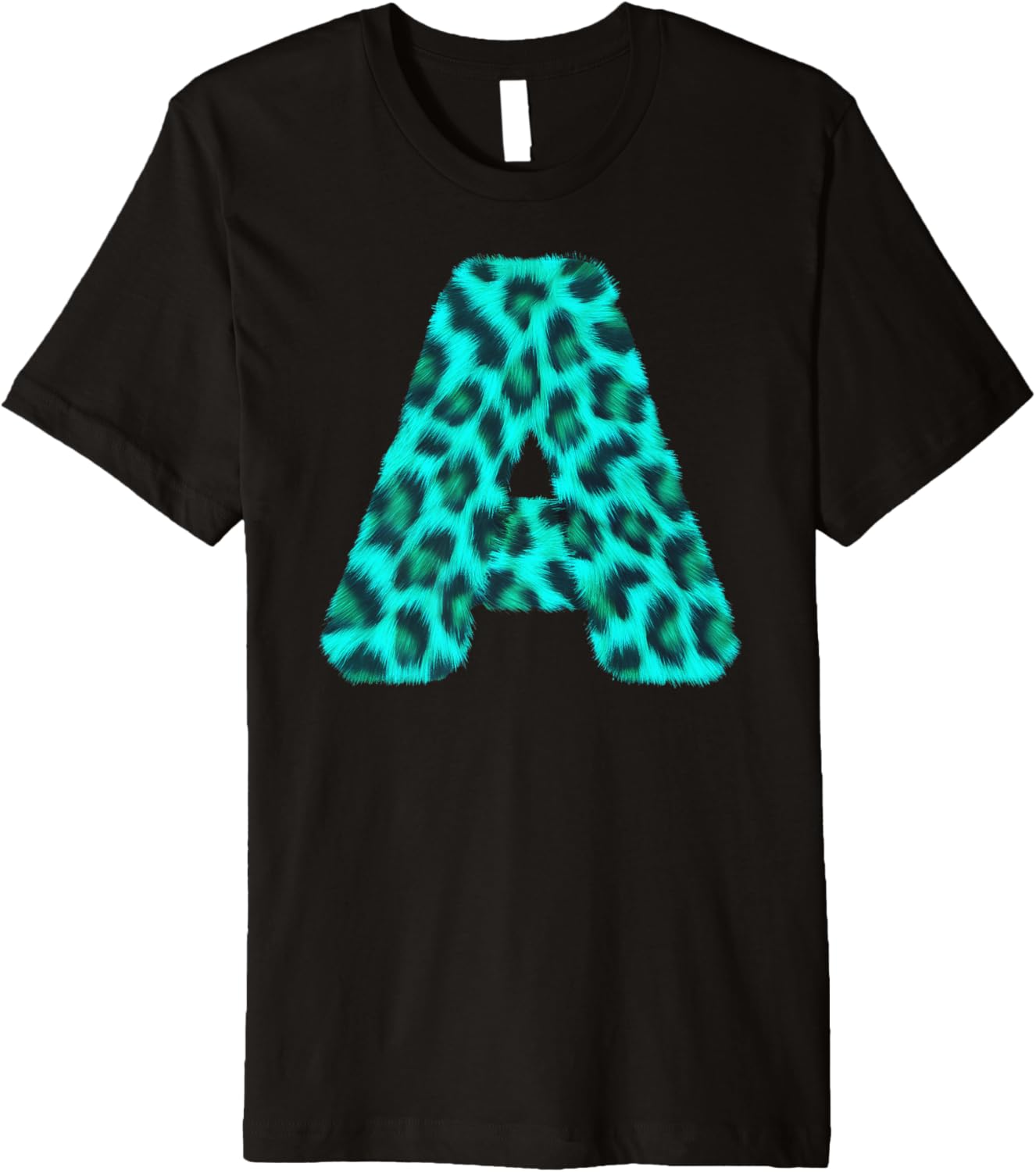 Letter A Cheetah Leopard Print Blue Initial Zebra Matching Premium Apparel Viral TikTok Find Everyday Wear