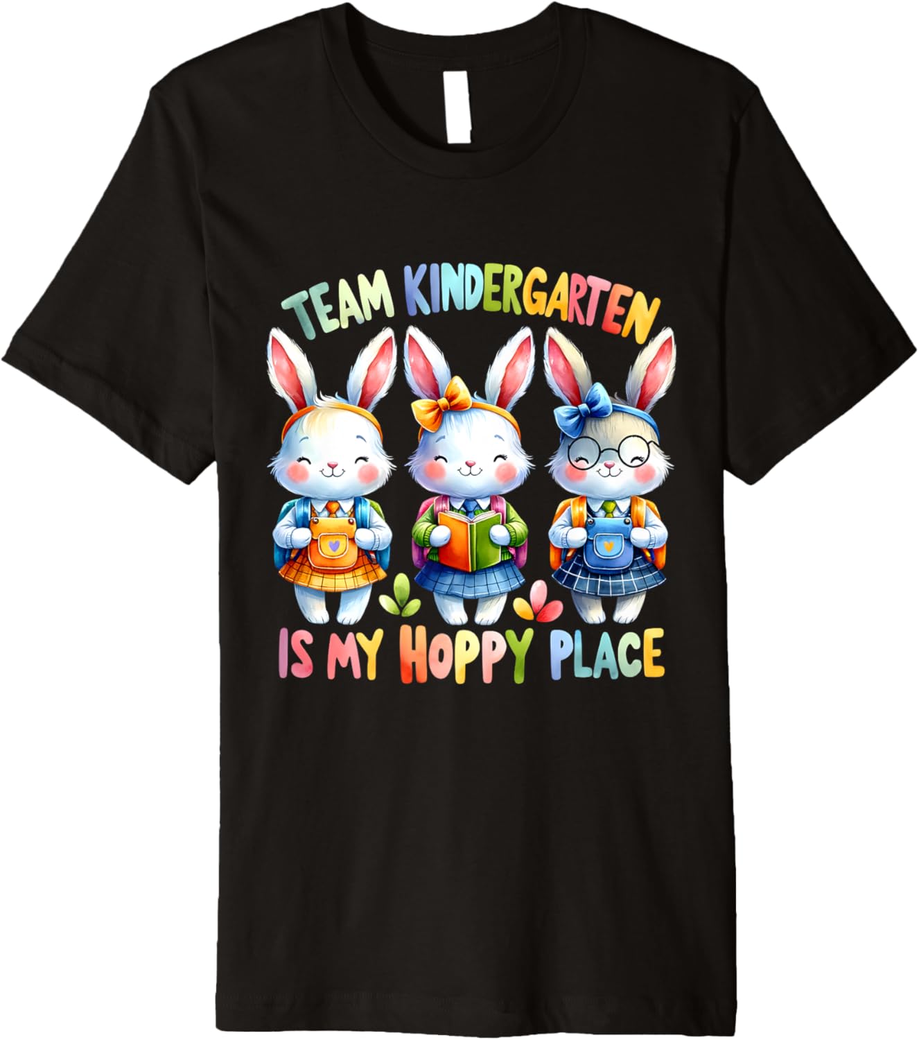 Team Kindergarten Is My Hoppy Place Happy Easter Day Teacher Premium Apparel | Premium Quality | Daily Wear Essential