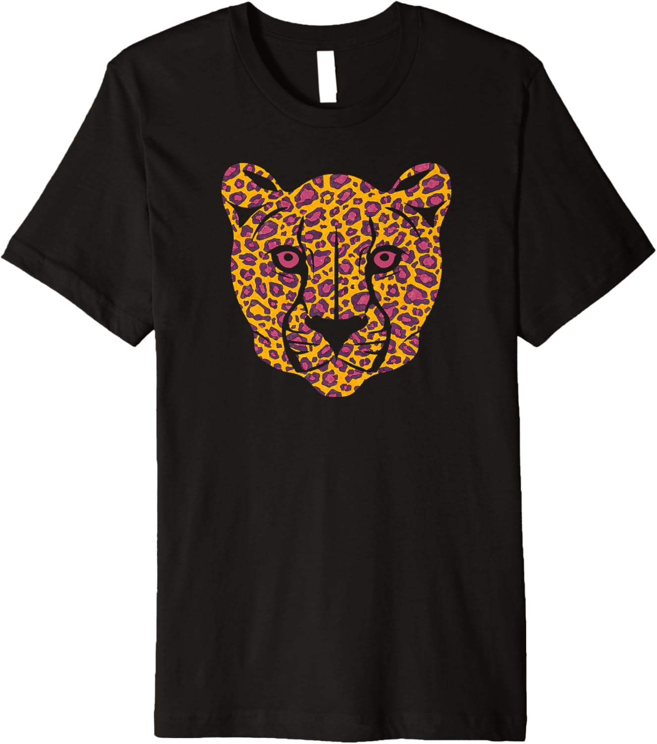 Cheetah face yellow and purple Premium Apparel Streetwear Style US Top Pick
