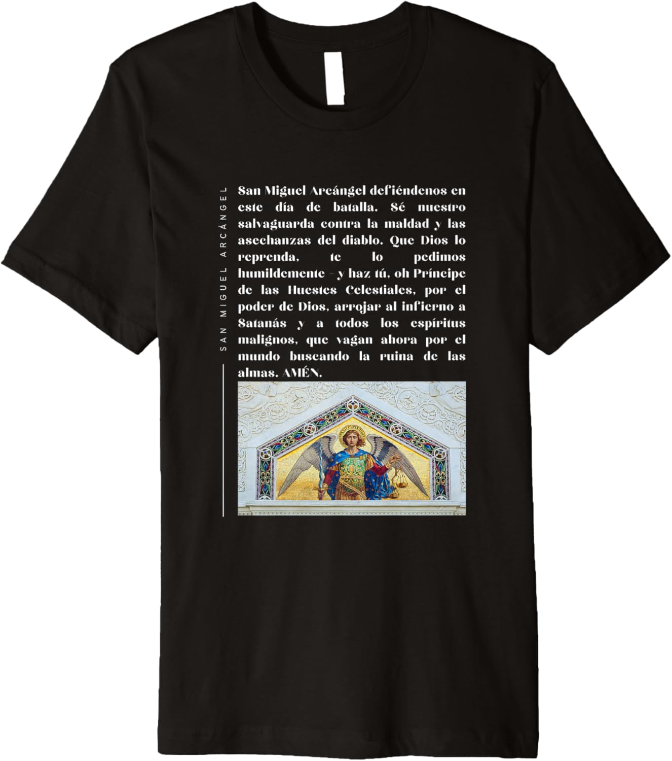 Saint Michael Archangel Prayer Spanish Espanol St Michael Premium Apparel | Trending 2025