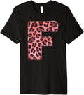 Letter F Cheetah Leopard Print Pink Initial Zebra Matching Premium Apparel Premium Print Fan Favorite