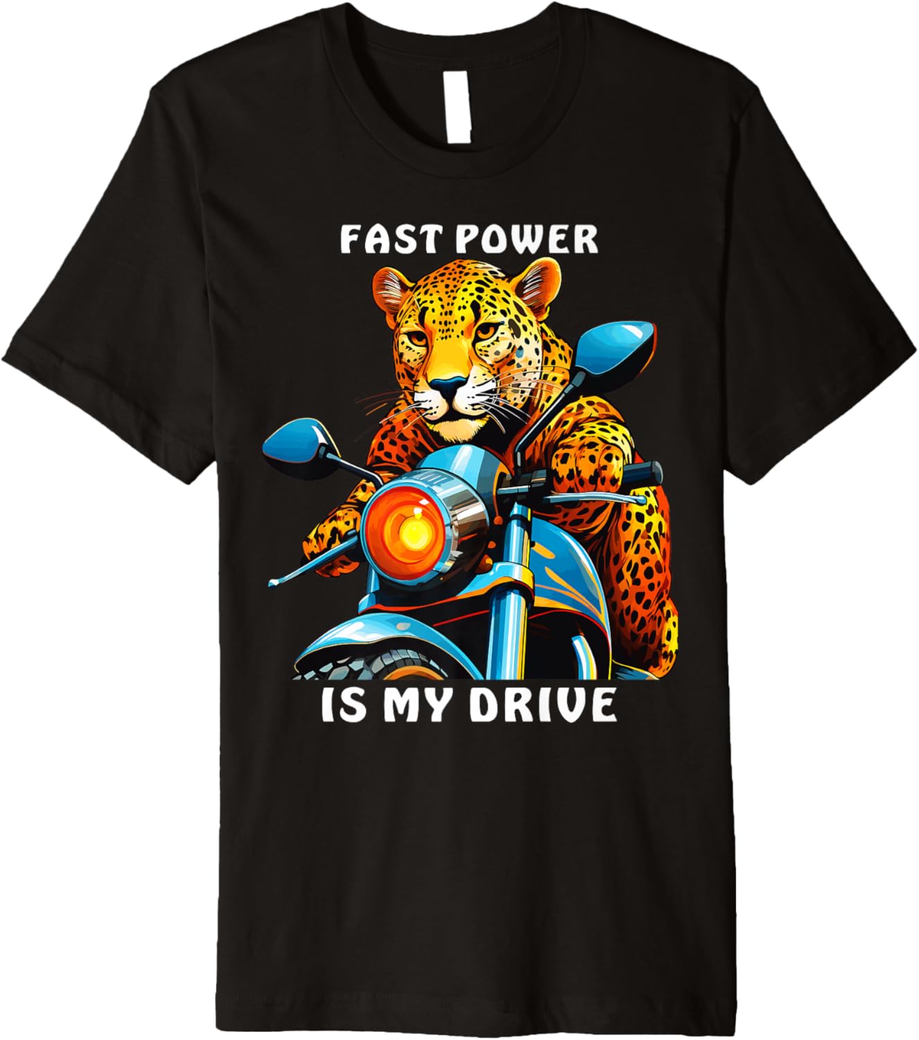 Biker Motorcyclist Leopard Cheetah Racing Machine Motorcycle Premium Apparel Premium Print Hot Right Now