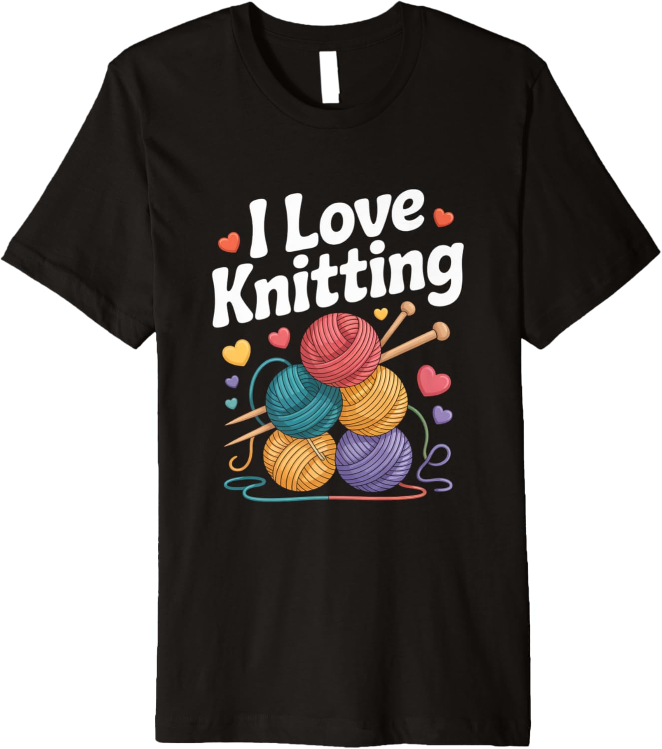 I Love Knitting Yarn Needles Hearts Premium Yarn Supply | High Search Volume | Customer Favorite
