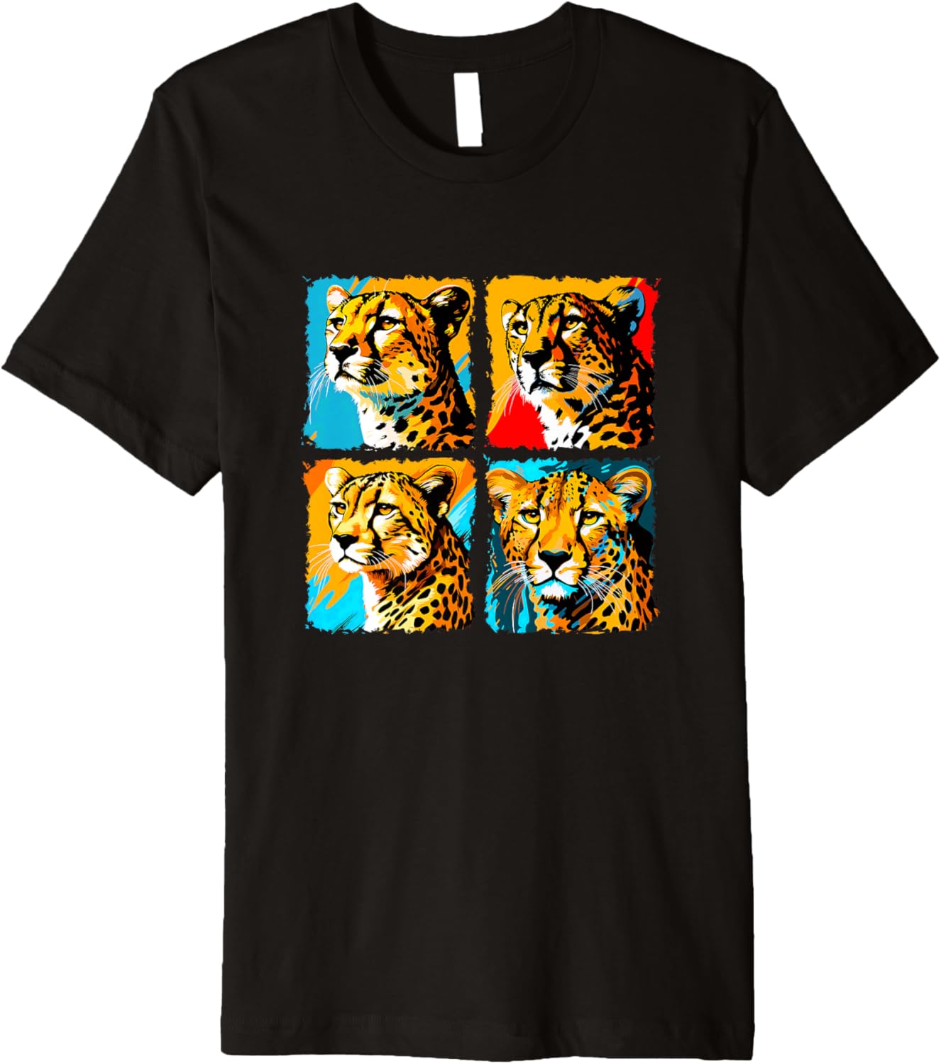 Cheetah Pop Art Colorful Drawing Painting Premium Apparel High Search Demand Best Seller Look