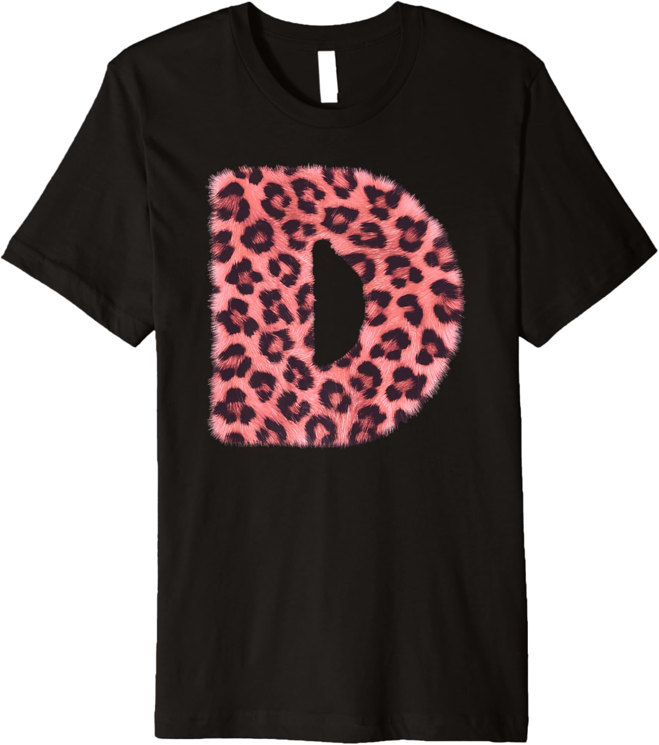 Letter D Cheetah Leopard Print Pink Initial Zebra Matching Premium Apparel High Search Demand US Top Pick