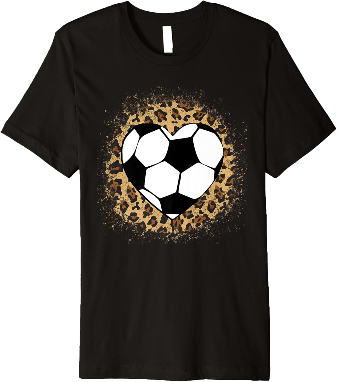 Soccer Heart Ball Print Cheetah Soccer Lover Women Girls Premium Apparel Viral TikTok Find Best Seller Look