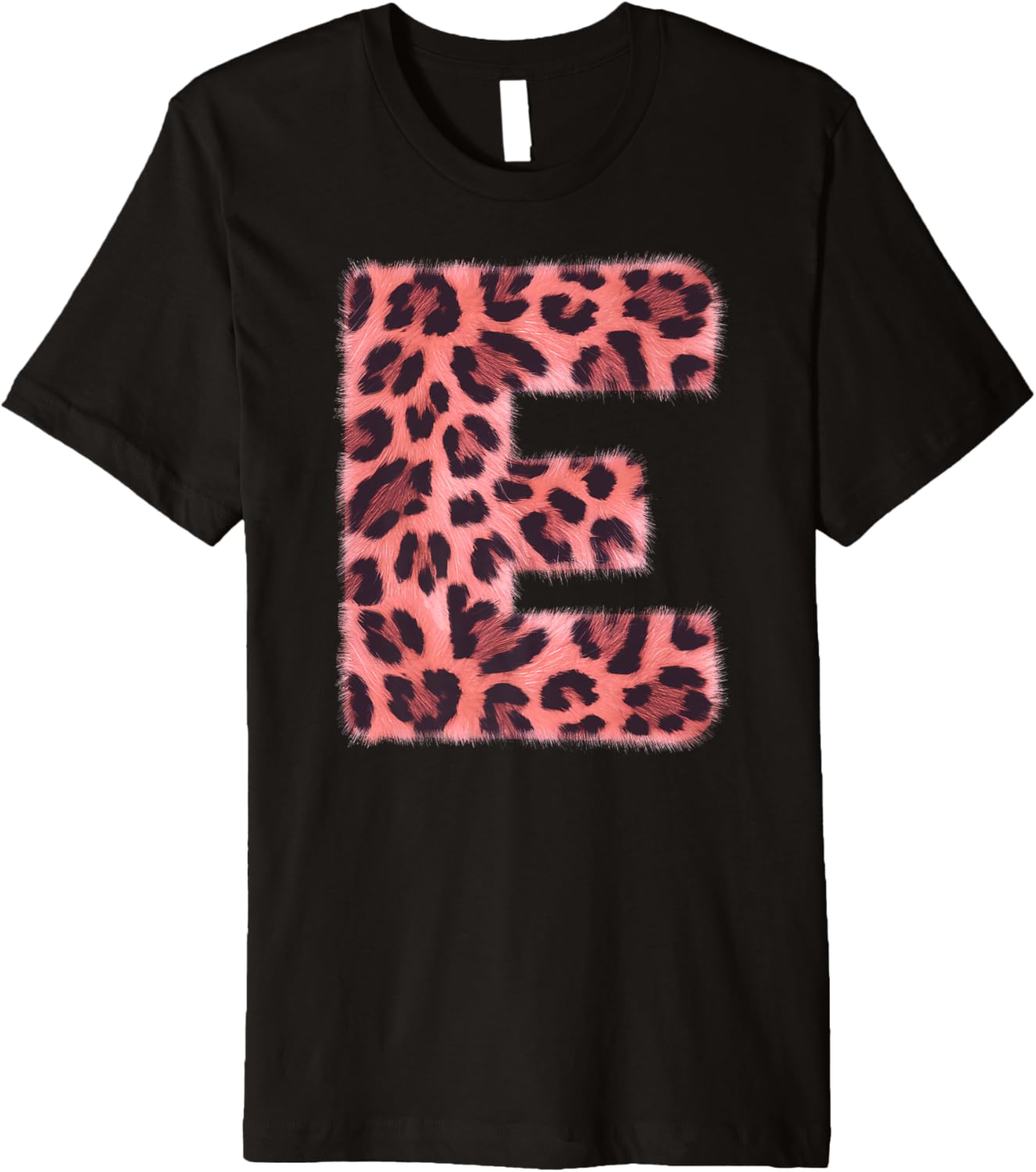 Letter E Cheetah Leopard Print Pink Initial Zebra Matching Premium Apparel High Search Demand Gift Ready