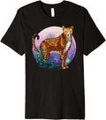 Wild Cat Cheetah Leopard Magical Botanical Celestial Forest Premium Apparel Premium Print Best Seller Look