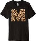 Letter M Cheetah Leopard Initial Print Name Zebra Matching Premium Apparel Trending US US Top Pick