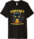 Crochet Because Murder is Wrong Funny Cat Yarn Hook Premium Yarn Supply | Trending 2025 | High CTR Title