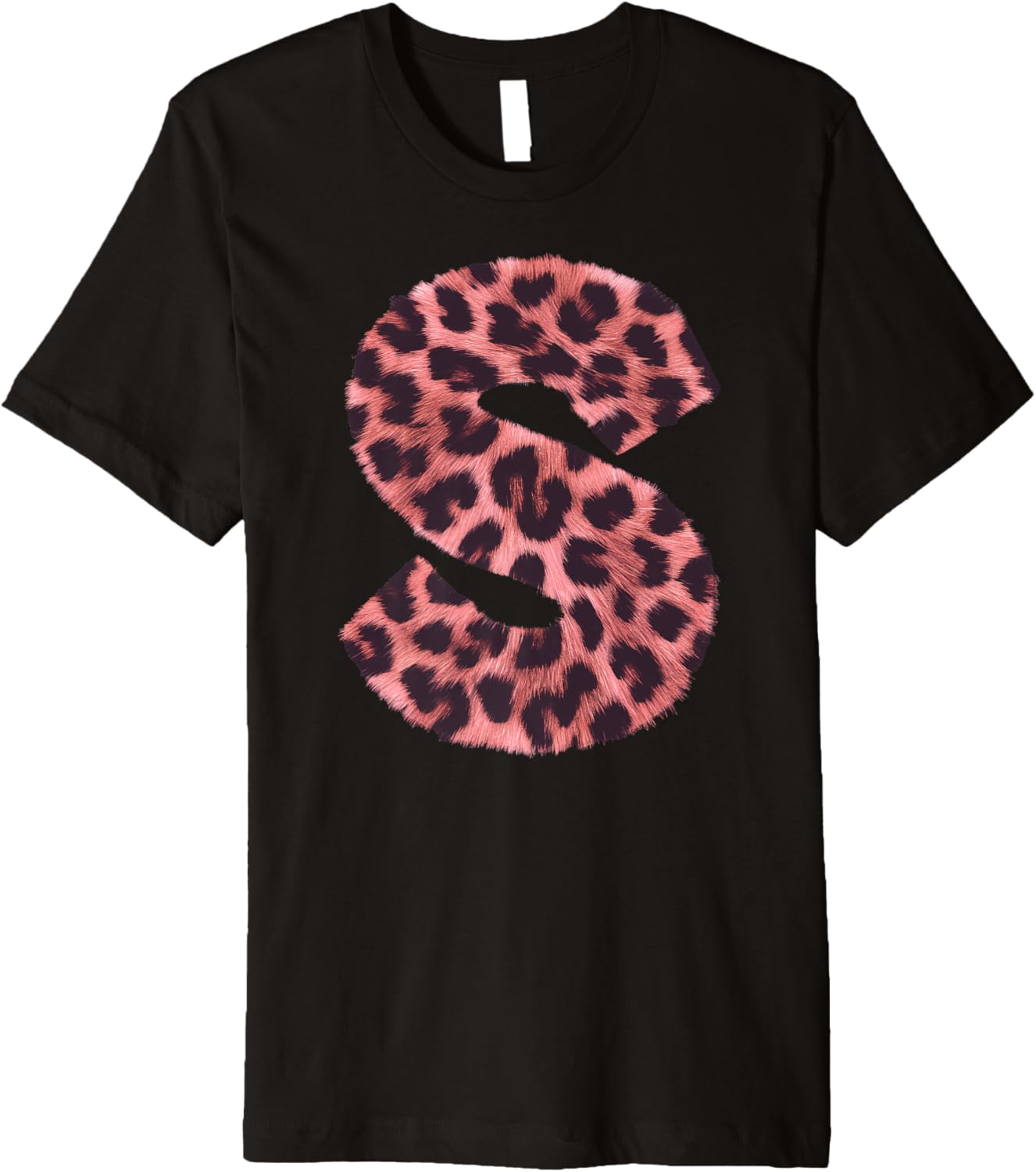 Letter S Cheetah Leopard Print Pink Initial Zebra Matching Premium Apparel Premium Print Gift Ready