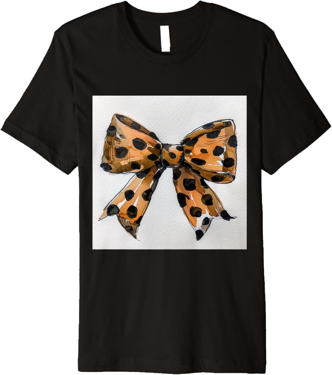 Watercolour Bow Aesthetic Cheetah Leopard Print Bow Premium Apparel Viral TikTok Find Fan Favorite