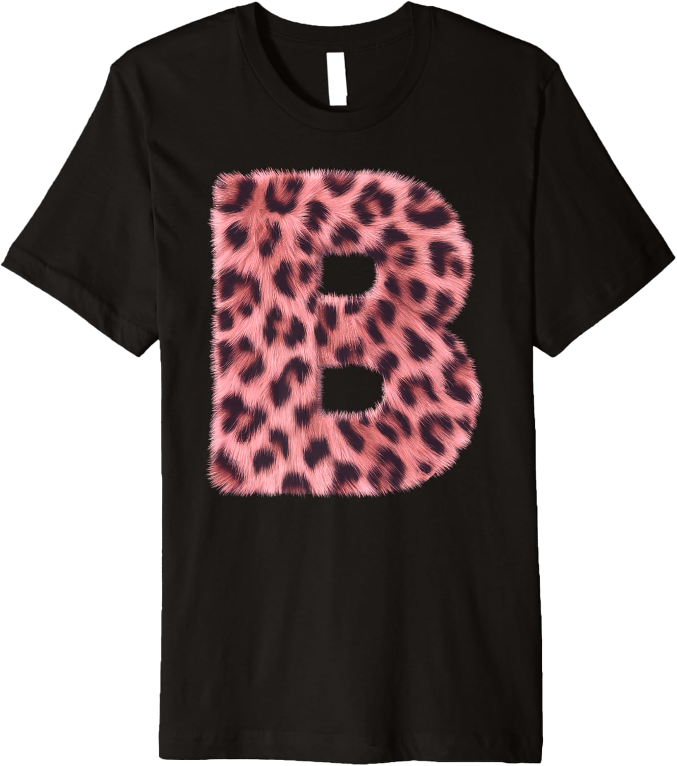 Letter B Cheetah Leopard Print Pink Initial Zebra Matching Premium Apparel Viral TikTok Find Fan Favorite