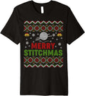 Merry Stitchmas Ugly Xmas Sweater Knitting Yarn Christmas Premium Sweater | Top Rated | Best Seller Choice