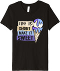 Life Is Short Make It Sweet Gelato Maker Lover Ice Cream Premium Apparel | Trending 2025 | Comfort Daily Wear