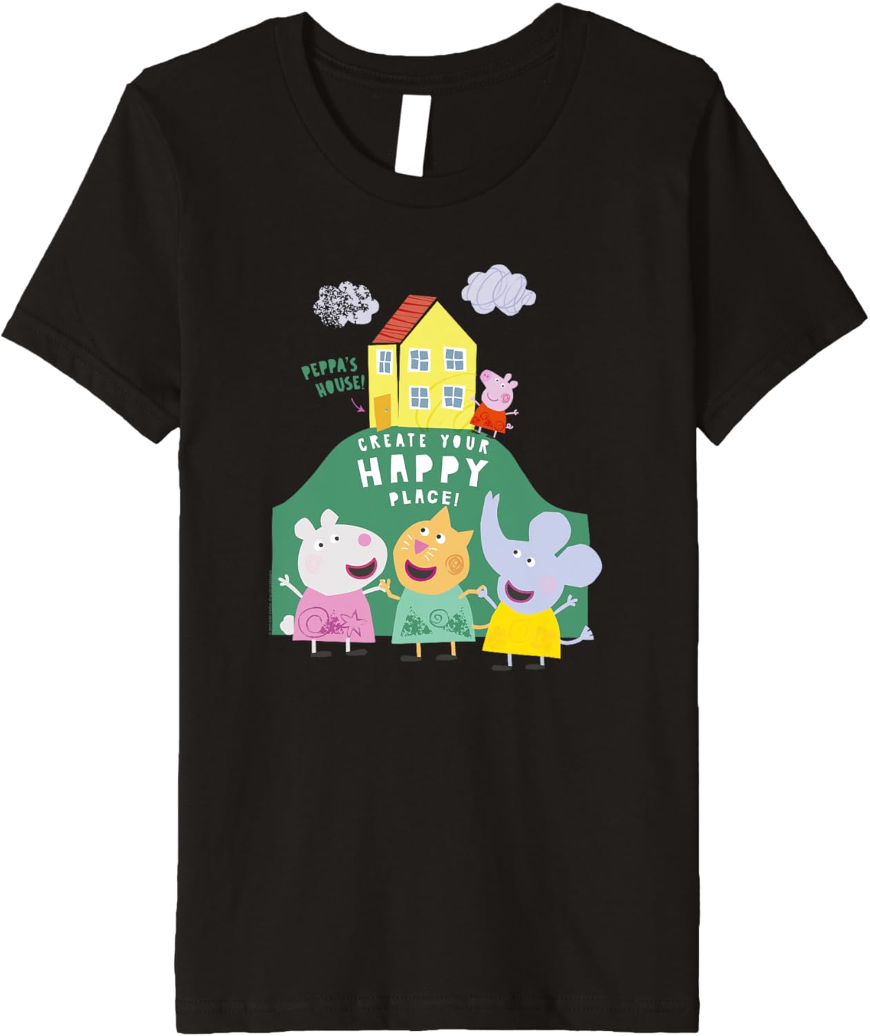 Kids Peppa Pig Peppa's House Create Your Happy Place Group Shot Premium Apparel | High Search Volume | Top Rated Comfort