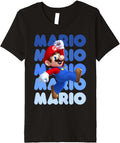 Super Mario Maker Vintage Mario Blue Name Stack Poster Premium Apparel | Premium Quality | Perfect Gift Idea