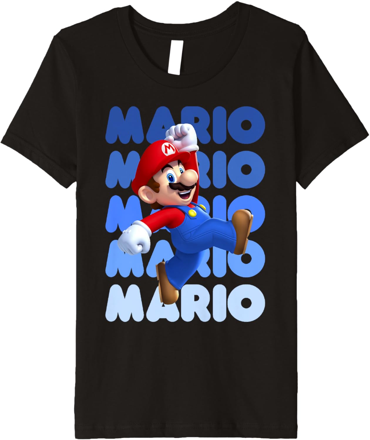 Super Mario Maker Vintage Mario Blue Name Stack Poster Premium Apparel | Premium Quality | Perfect Gift Idea