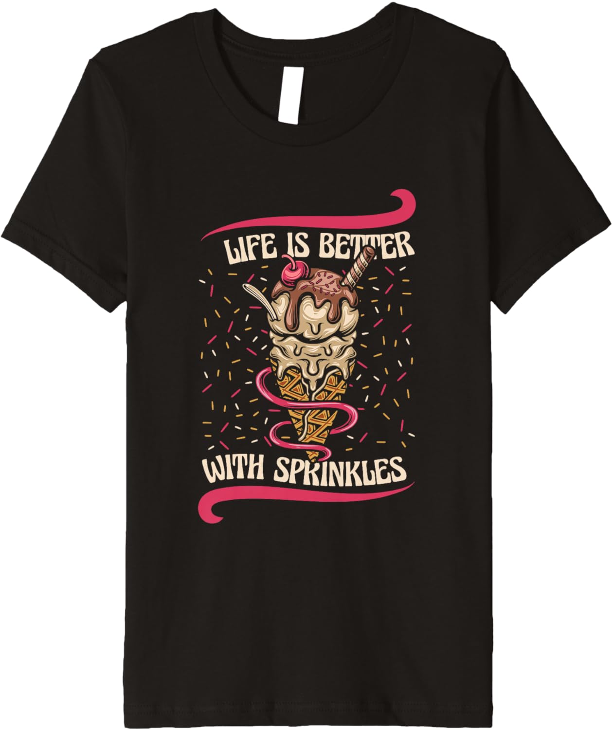 Life Is Better With Sprinkles Gelato Maker Lover Ice Cream Premium Apparel | Trending 2025 | Aesthetic Fit